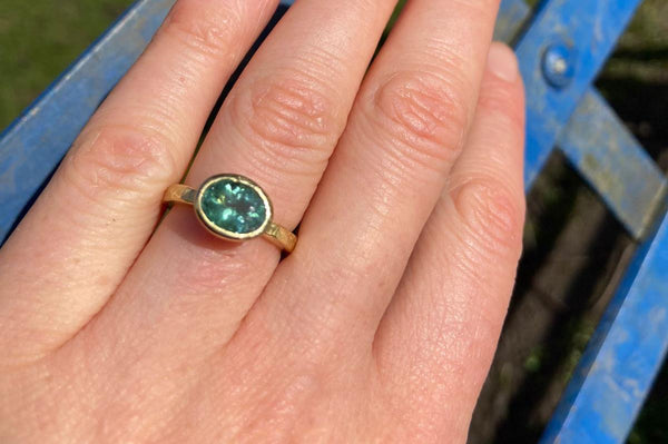 Celebrating Love: The Story Behind the Teal Blue Tourmaline Ring