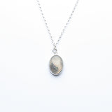 Sterling Silver Moss Agate Necklace