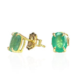 18kt Yellow Gold 1.80ct Emerald Earrings