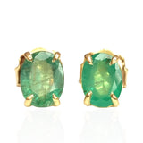 18kt Yellow Gold 1.80ct Emerald Earrings