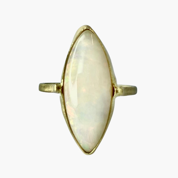 18K Yellow Gold Ethiopian Fire Opal 4.35ct Ring