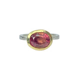 18kt & Sterling silver 3.0ct Hot Pink Tourmaline Ring