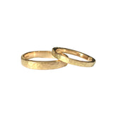18kt Yellow Gold 3.5mm Wide Textured Ring Band