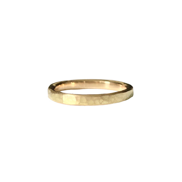 18kt Yellow Gold 2.5mm Wide Textured Ring Band