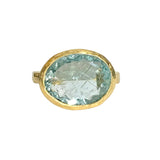 18Kt Gold Vermeil 7.15ct Blue Aquamarine Ring