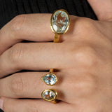 18kt Gold Vermeil Aquamarine Ring