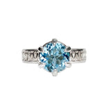 Fenestra Patterned Sky Blue Topaz Ring