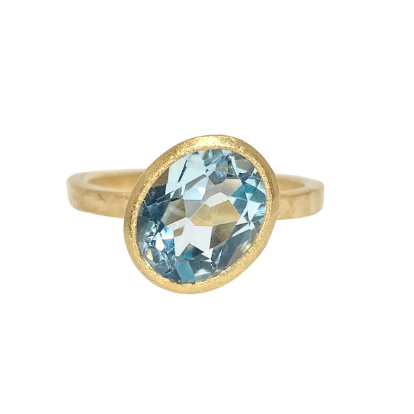 18Kt Gold Vermeil Sky Blue Topaz Ring