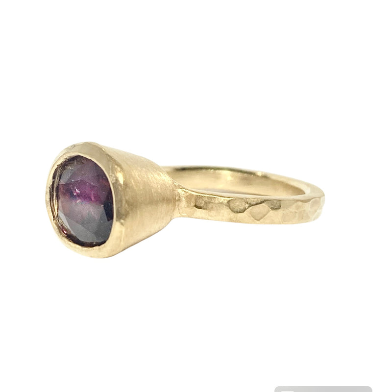 18Kt Gold Vermeil Hot Pink Tourmaline Ring