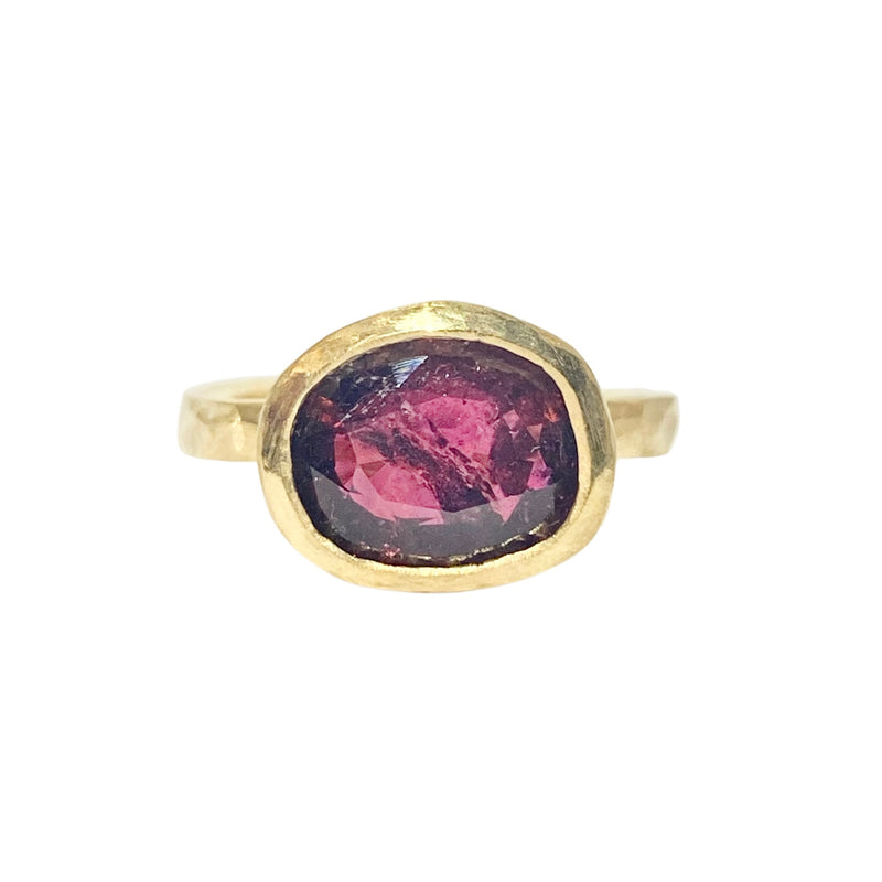 18Kt Gold Vermeil Hot Pink Tourmaline Ring