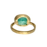 18Kt Gold Vermeil 4.06ct Green Emerald Ring