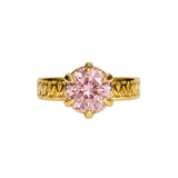 Fenestra Patterned Pink Tourmaline Ring