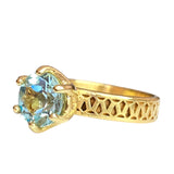 18kt Gold Vermeil  Fenestra Sky Blue Topaz Ring