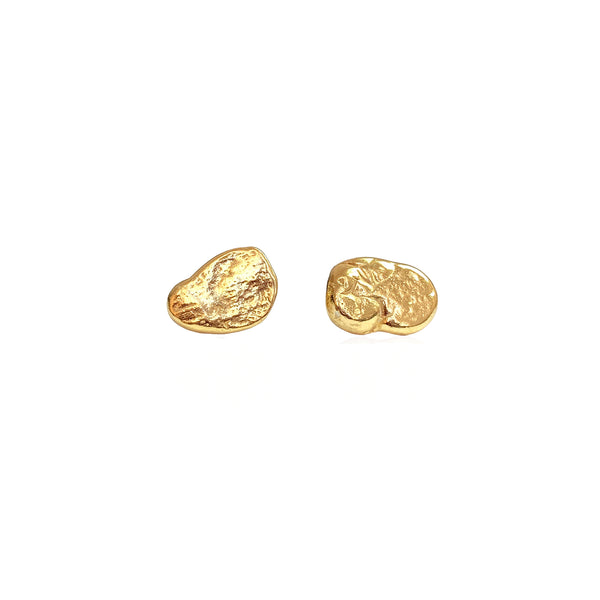 18Kt Gold Vermeil Pinch Stud Earrings No.10