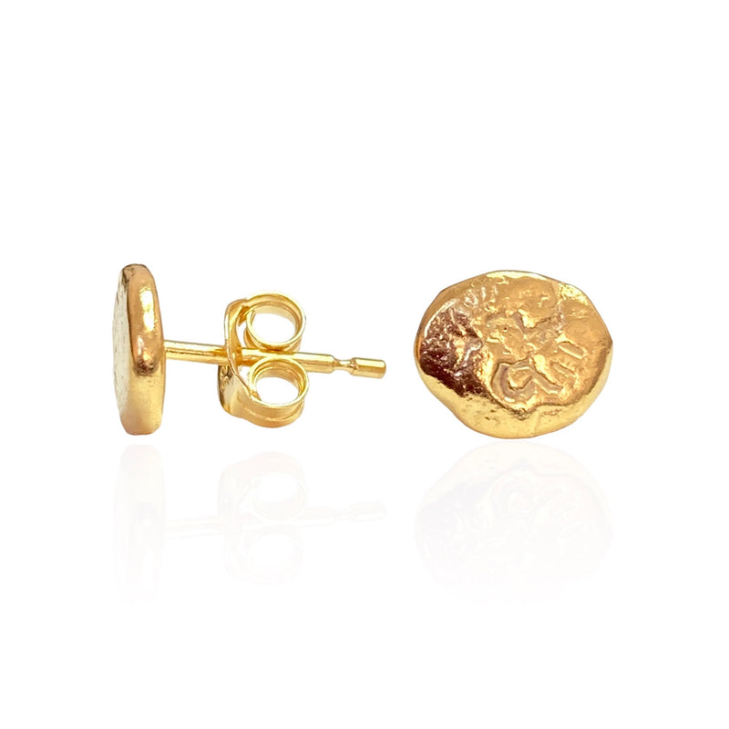 18Kt Gold Vermeil Pinch Stud Earrings No.2