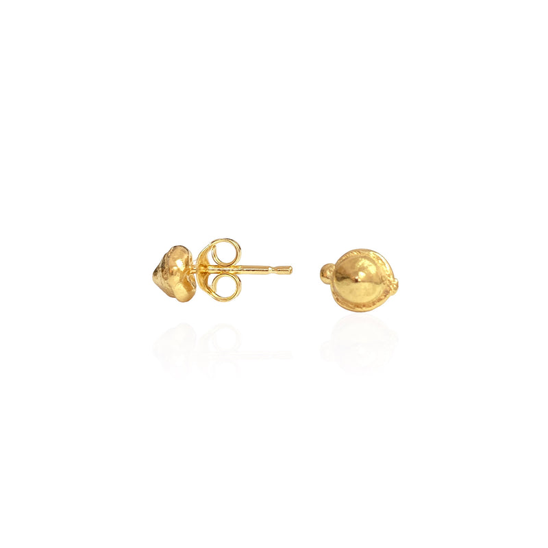 18Kt Gold Vermeil Pinch Stud Earrings No.7