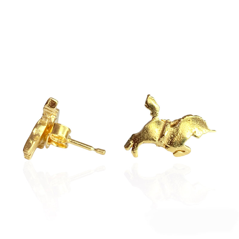 18Kt Gold Vermeil Wilda Unicorn Stud Earrings