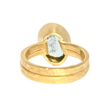 18Kt Gold Vermeil Blue Aquamarine Ring