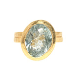 18Kt Gold Vermeil Blue Aquamarine Ring