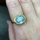 18kt Gold Vermeil Aquamarine Ring