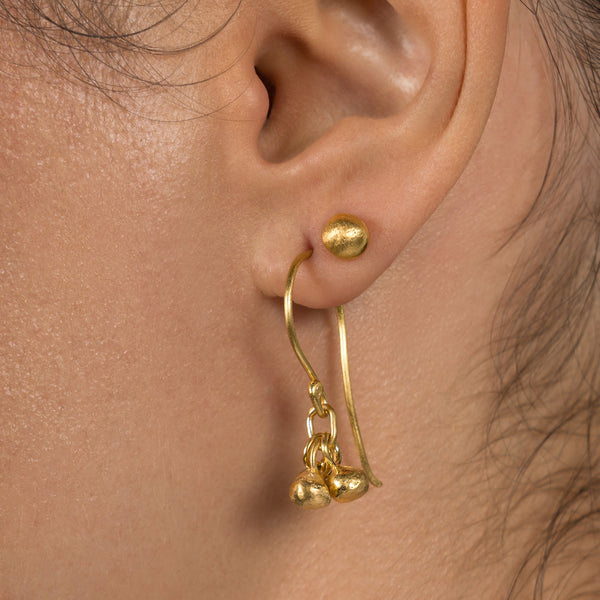 18Kt Gold Vermeil Pebble Drop Earrings