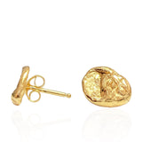 18Kt Gold Vermeil Pinch Stud Earrings No.1