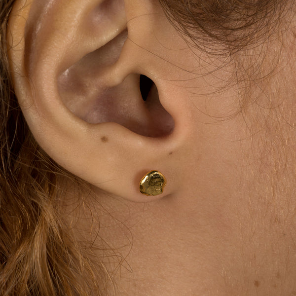 18Kt Gold Vermeil Pinch Stud Earrings No.8