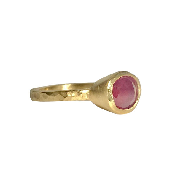 18Kt Gold Vermeil 2.73ct Pink Ruby Ring