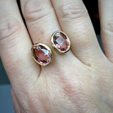 18kt Yellow Gold Double Pink Tourmaline Ring