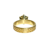 Fenestra Patterned Aquamarine Ring