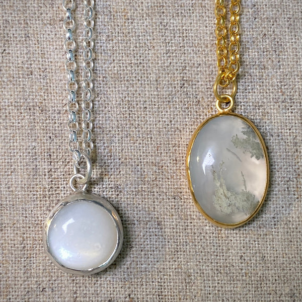 Sterling Silver Moonstone Necklace