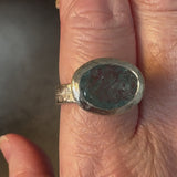 5.0ct Blue Aquamarine Double Ring