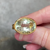 18kt Gold Vermeil Green Amethyst Ring