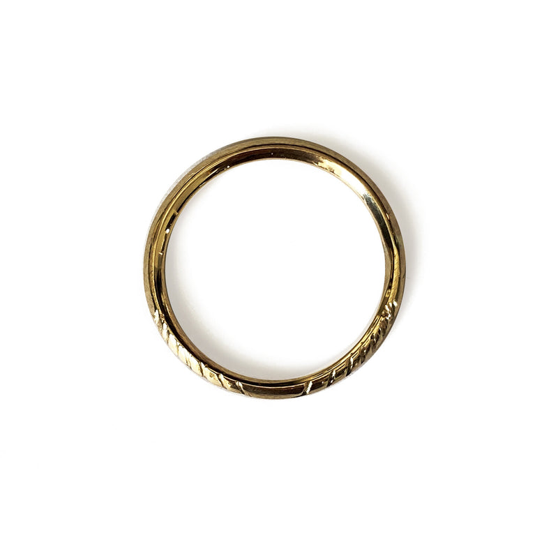 18kt Yellow Gold Herringbone Ring